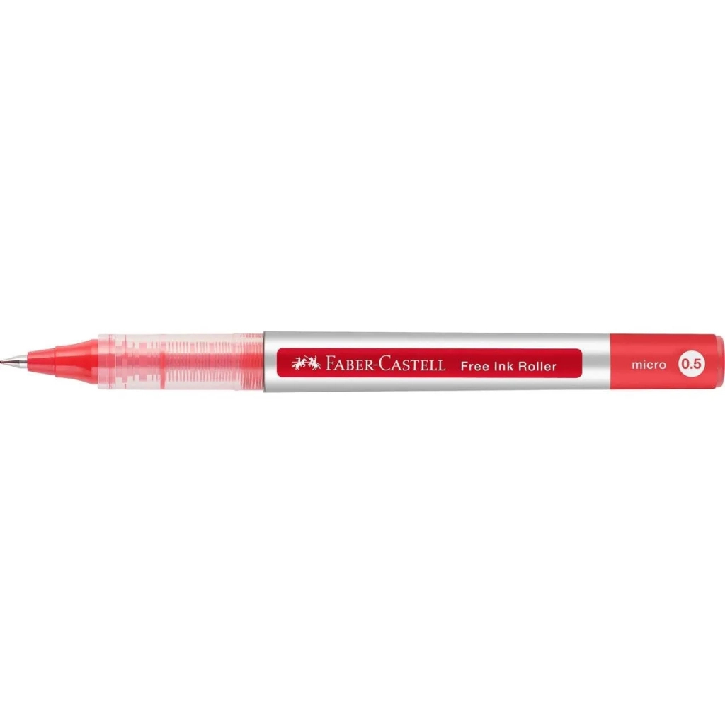 Ролер Faber-Castell Free Ink rollerball, колір чорнила червоний, 0,5 мм, одноразова (29139)