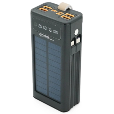 Батарея універсальна 7GO 30000mAh, 22.5W, Solar, LCD Display (GPW-09 / 45945)