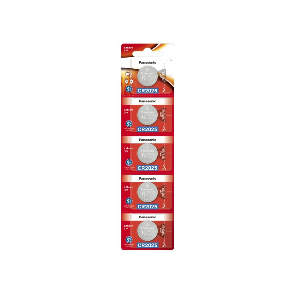 Батарейка CR 2025 Lithium 5pcs Blister Panasonic (CR-2025/5BE) Батарейка CR 2025 Lithium 5pcs Blister Panasonic (CR-2025/5BE)
