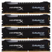 Модуль пам'яті для комп'ютера DDR4 16GB (4x4GB) 2133 MHz HyperX Savage Black Kingston Fury (ex.HyperX) (HX421C13SBK4/16)