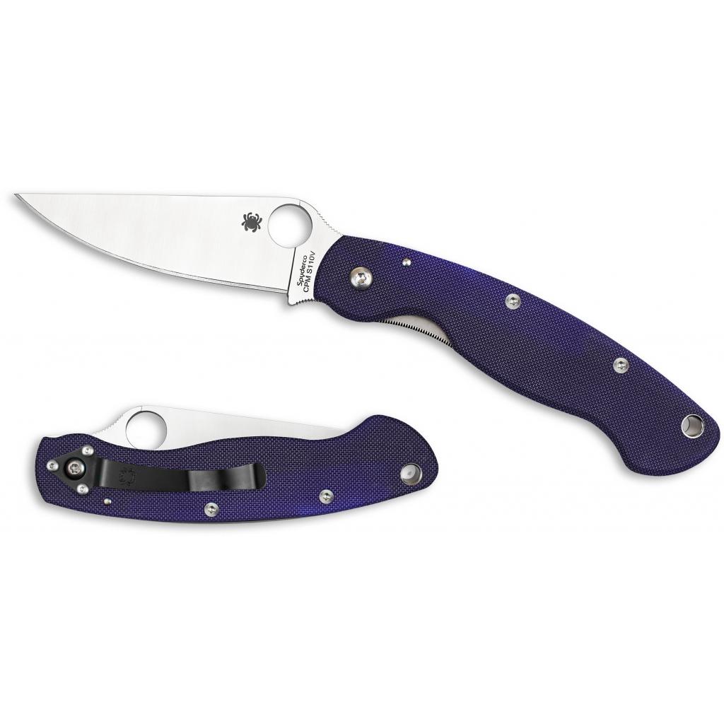 Ніж Spyderco Military, S110V, синий (C36GPDBL)