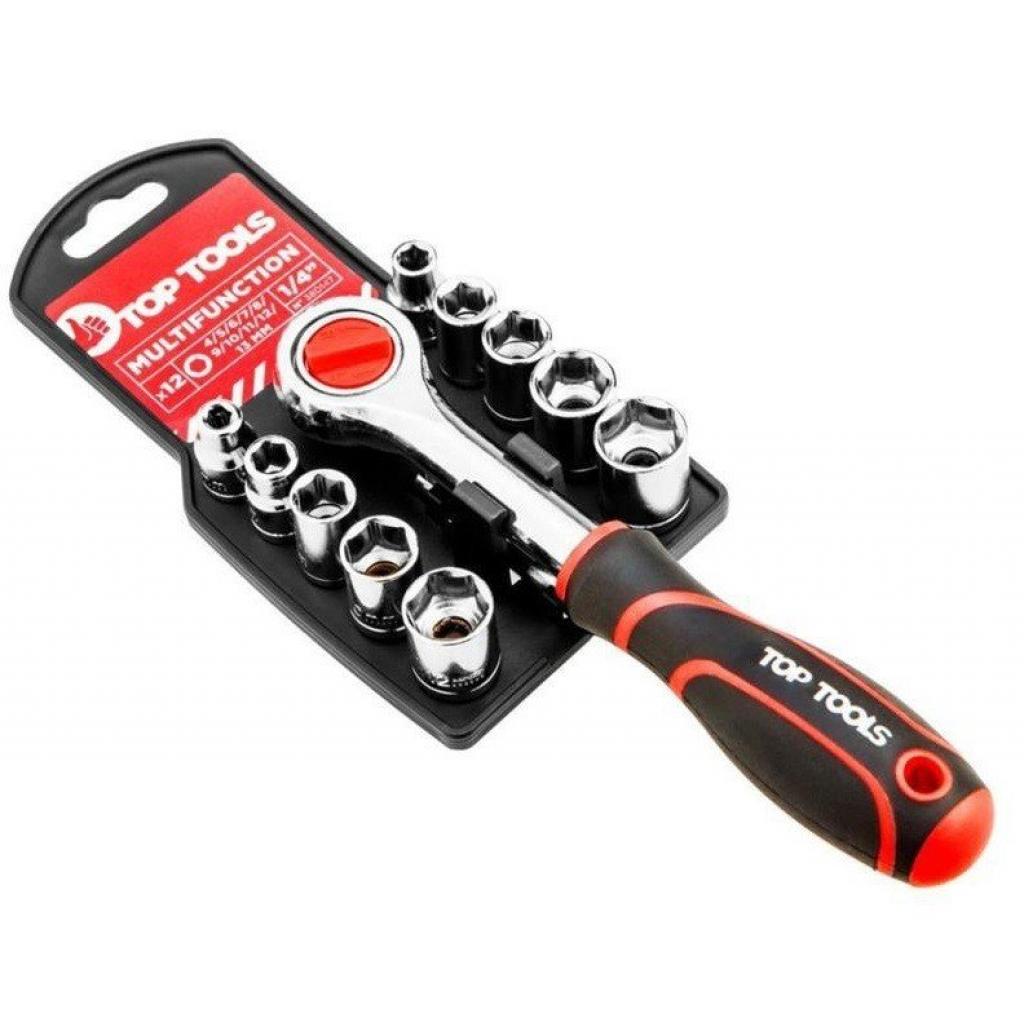 Набір головок Top Tools торцевих ключів 1/4” 12 шт. (38D147)