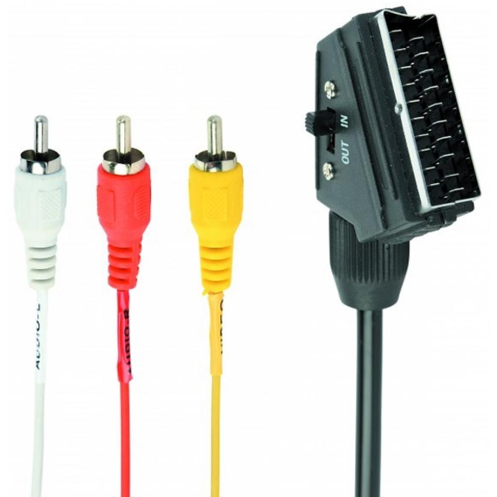 Кабель мультимедійний SCART M to 3xRCA M 1.8m Cablexpert (CCV-519-001)