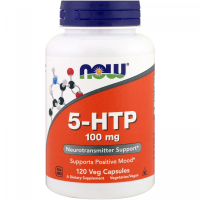 Amino acid Now Foods 5-HTP (hydroxytryptophan), 100 mg, 120 vegetarian capsules (NOW-00106)