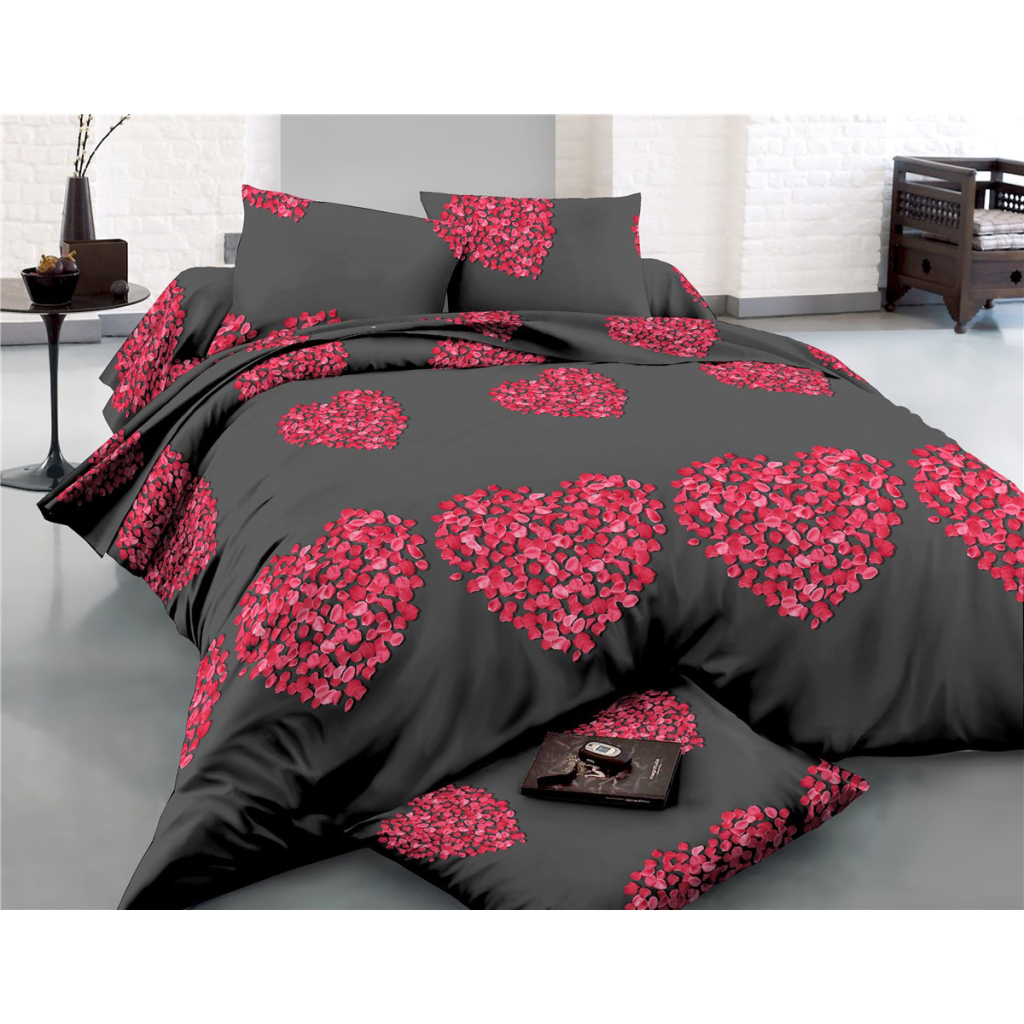 Постільна білизна MirSon Сатин 22-1290-1 Heart of flowers 175х210 (2200004110202)