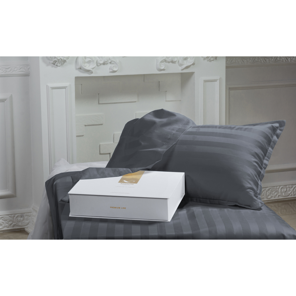 Постільна білизна MirSon Сатин Premium Graphite 2х160х220 (2200001717732)