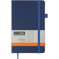 Notebook Buromax Etalon 125x195 mm 96 sheets in a line artificial leather cover Blue (BM.291260-02)