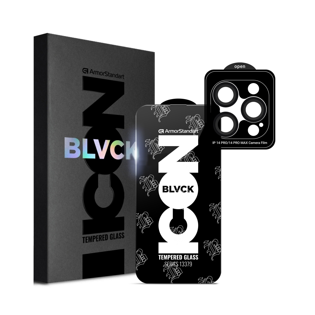 Скло захисне Armorstandart Supreme Plus Black Icon Apple iPhone 14 Pro (ARM68063) Скло захисне Armorstandart Supreme Plus Black Icon Apple iPhone 14 Pro (ARM68063)