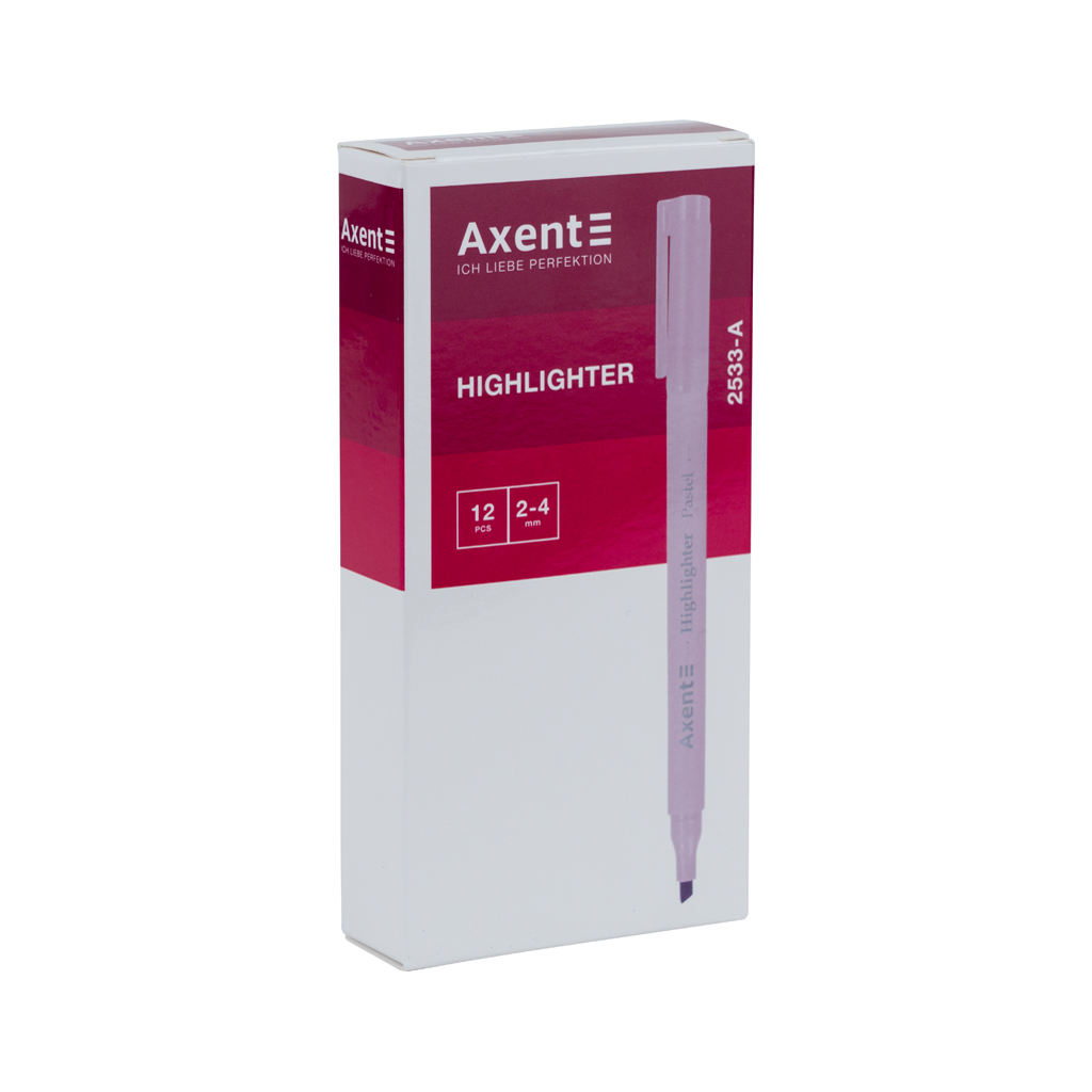 Маркер Axent Highlighter Pastel 2-4 мм клиноподібний лавандовий (2533-36-A)