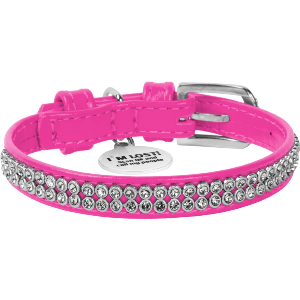 Нашийник для тварин WAUDOG Glamour з QR-паспортом "Стрази" XS Ш 9 мм рожевий (33067) Нашийник для тварин WAUDOG Glamour з QR-паспортом "Стрази" XS Ш 9 мм рожевий (33067)