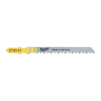 Milwaukee blade for jigsaw T101D, 75mm/ tooth pitch 4mm, 5pcs, wood, clean cut (4932274351)