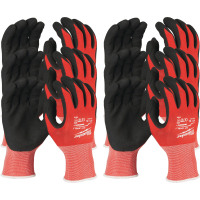 Milwaukee Safety Gloves Cut Resistant Level 1, 10/XL, 12 Pairs (4932471616)