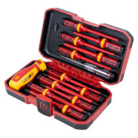 Set of 11-piece Sigma dielectric screwdrivers + screwdriver-indicator 250V CrV (case) (4008411)