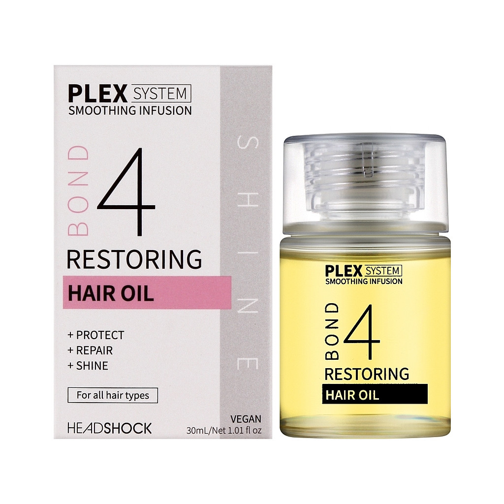 Олія для волосся Headshock Plex System Restoring Hair Oil №4 Відновлювальна 30 мл (5031413936032)