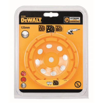 Чашка шліфувальна DeWALT алмазна EXTREME, дворядна, універсальна, 125мм х М14 (DT3796)