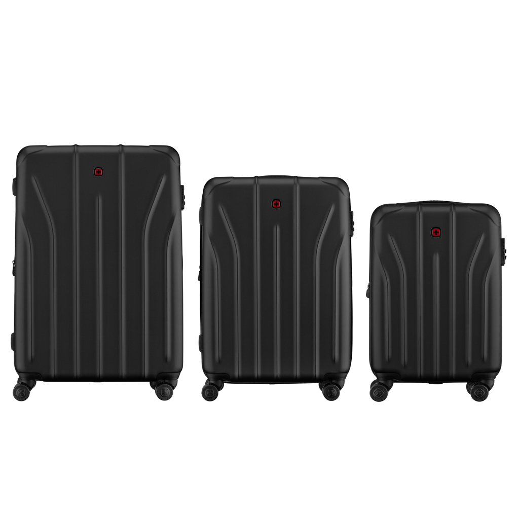 Набір валіз Wenger Oryson 3 в 1 (S,M,L) пластик, 4 колеса, чорний (653171)