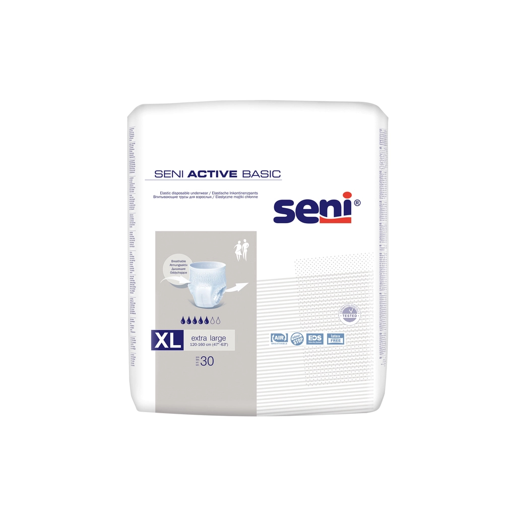 Підгузки для дорослих Seni Active Basic труси XL Extra Large 30 шт (5900516699680) Підгузки для дорослих Seni Active Basic труси XL Extra Large 30 шт (5900516699680)