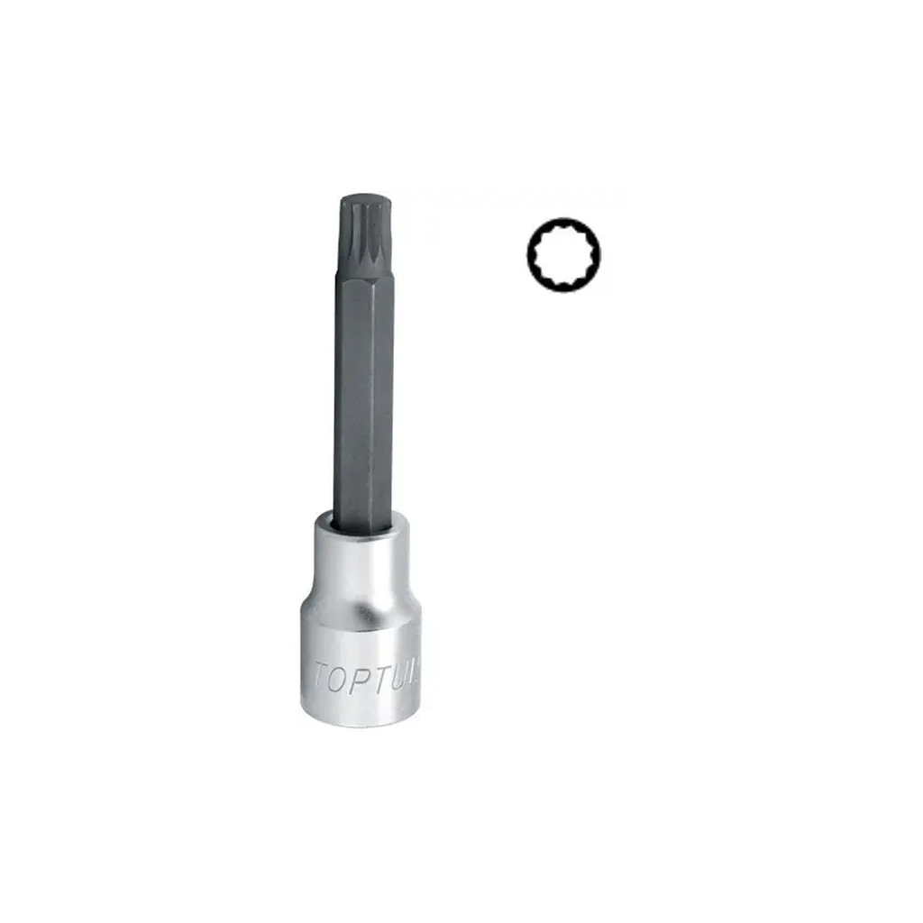 Головка торцева Toptul SPLINE M10 L100мм 1/2" (BCJA1610)