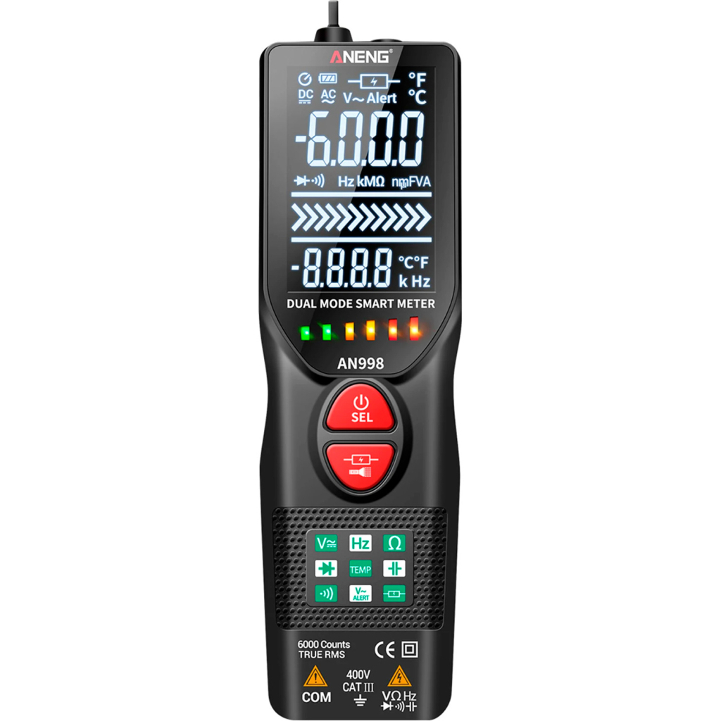 Цифровий мультиметр ANENG AN998, V, A, R, C, T, F (AN998)