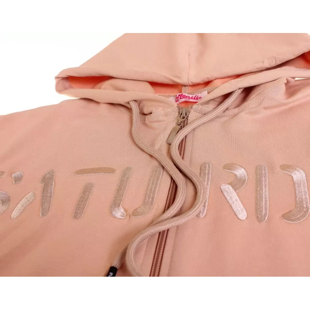 Кофта дитяча Monili на блискавці з капюшоном (4033-158G-beige)