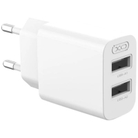 Зарядний пристрій XO L109 2xUSB-A 12W White (L109.white)