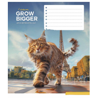 School notebook Gigantic cats 12 sheets line (012-3451L)