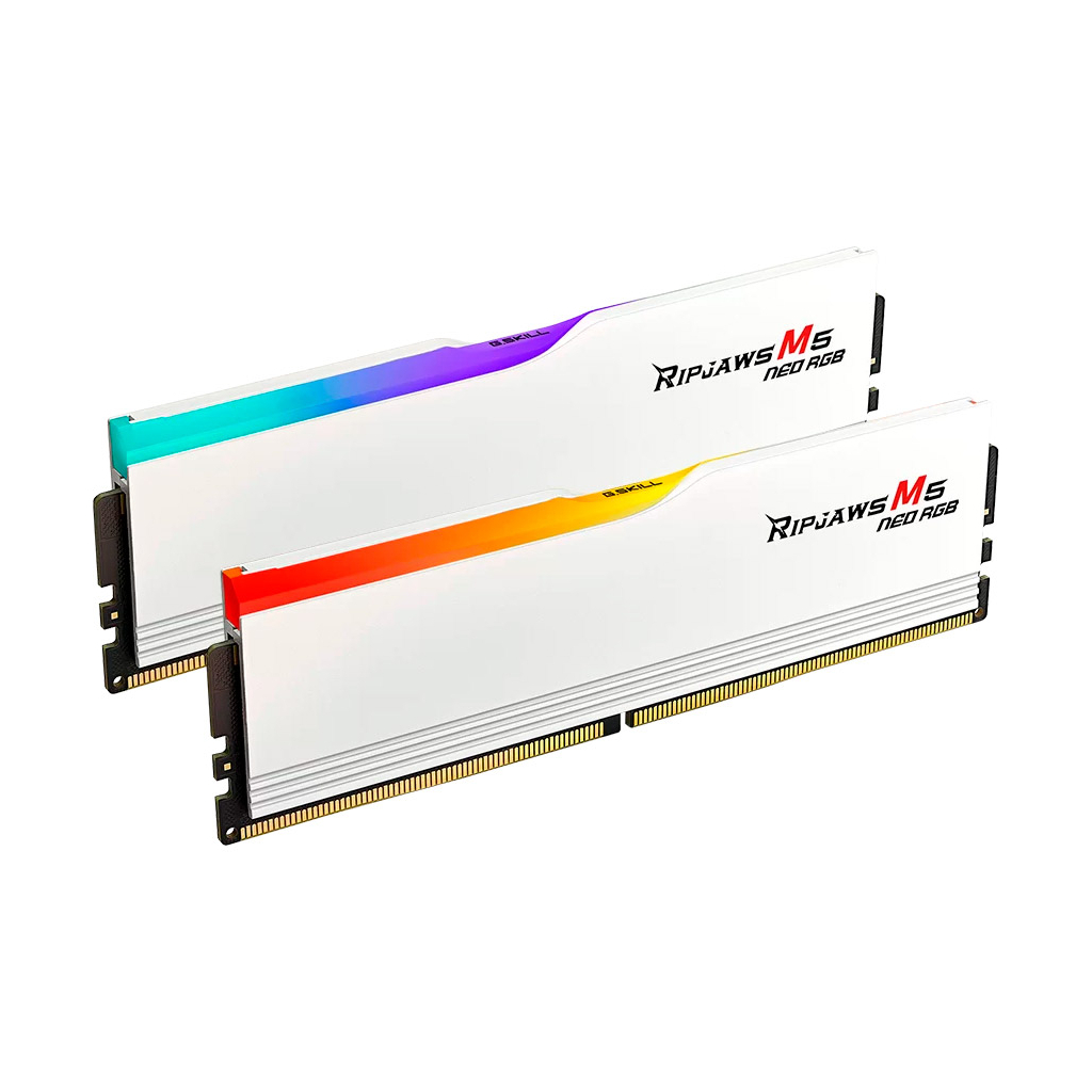 Модуль пам'яті для комп'ютера DDR5 32GB (2x16GB) 6000 MHz Ripjaws M5 Neo RGB Matte White G.Skill (F5-6000J3636F16GX2-RM5NRW) Модуль пам'яті для комп'ютера DDR5 32GB (2x16GB) 6000 MHz Ripjaws M5 Neo RGB Matte White G.Skill (F5-6000J3636F16GX2-RM5NRW)