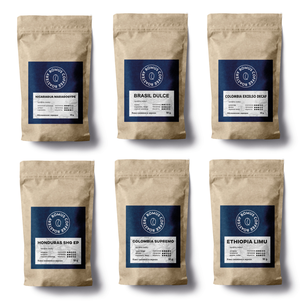 Кава Romus Roastery Tasting Set Преміум 300 г (883256) Кава Romus Roastery Tasting Set Преміум 300 г (883256)