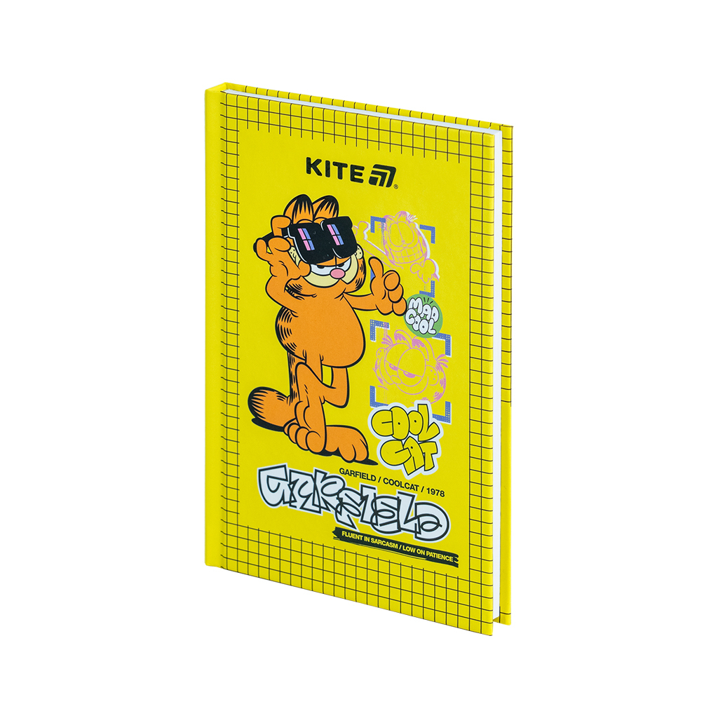 Блокнот Kite А6 Garfield, тверда обкладинка, 80 аркушів, клітинка (GF25-199) Блокнот Kite А6 Garfield, тверда обкладинка, 80 аркушів, клітинка (GF25-199)