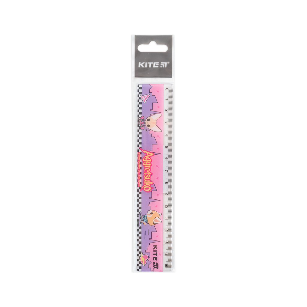 Лінійка Kite Aggretsuko , 15 см (AR25-090) Лінійка Kite Aggretsuko , 15 см (AR25-090)