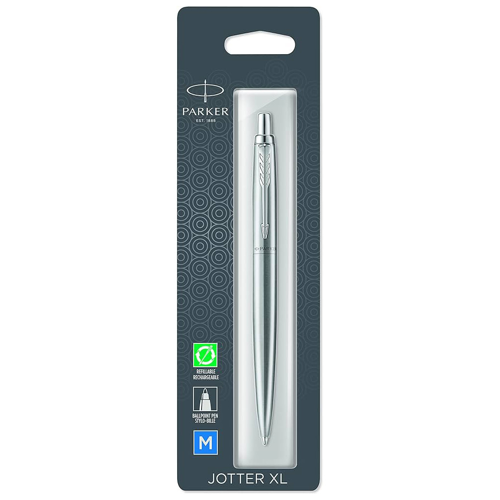 Ручка кулькова Parker JOTTER 17 XL Monochrome Gray CT BP блістер (12 736) Ручка кулькова Parker JOTTER 17 XL Monochrome Gray CT BP блістер (12 736)