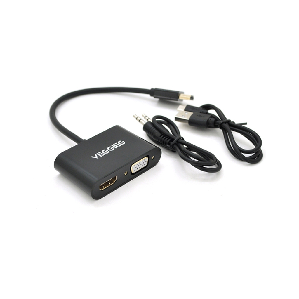 Перехідник HDMI M to VGA F + HDMI F 0.25m black VEGGIEG (YT-C-H-V500) Перехідник HDMI M to VGA F + HDMI F 0.25m black VEGGIEG (YT-C-H-V500)