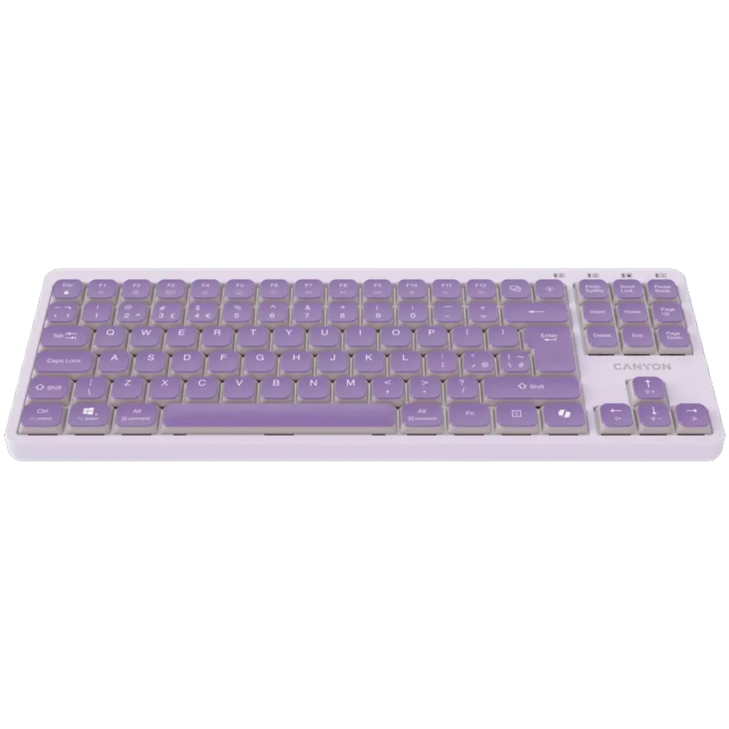 Клавіатура Canyon OnType 10 TKL Mechanical Silent Low-profile USB UA Violet (CNS-HKB10V) Клавіатура Canyon OnType 10 TKL Mechanical Silent Low-profile USB UA Violet (CNS-HKB10V)