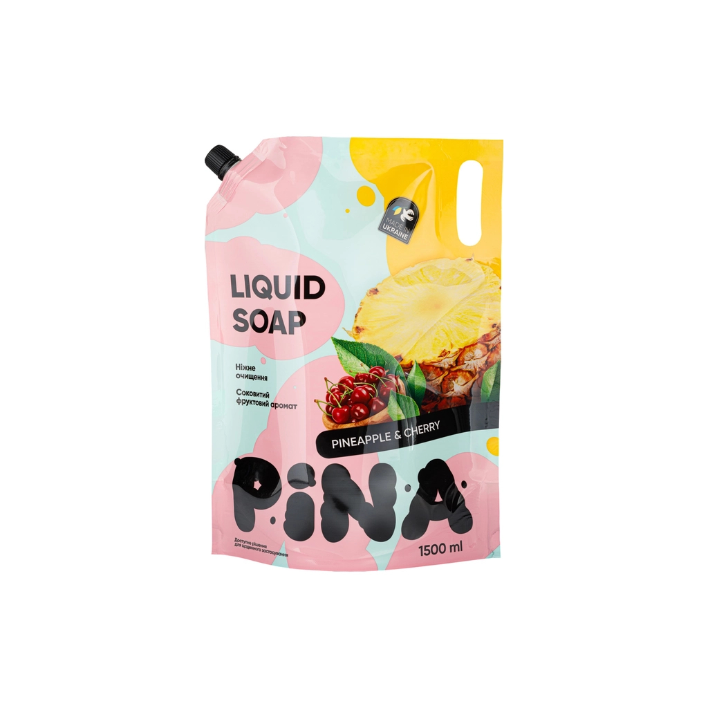 Рідке мило Pina Pineapple and cherry Дой-пак 1500 мл (4820287020487)