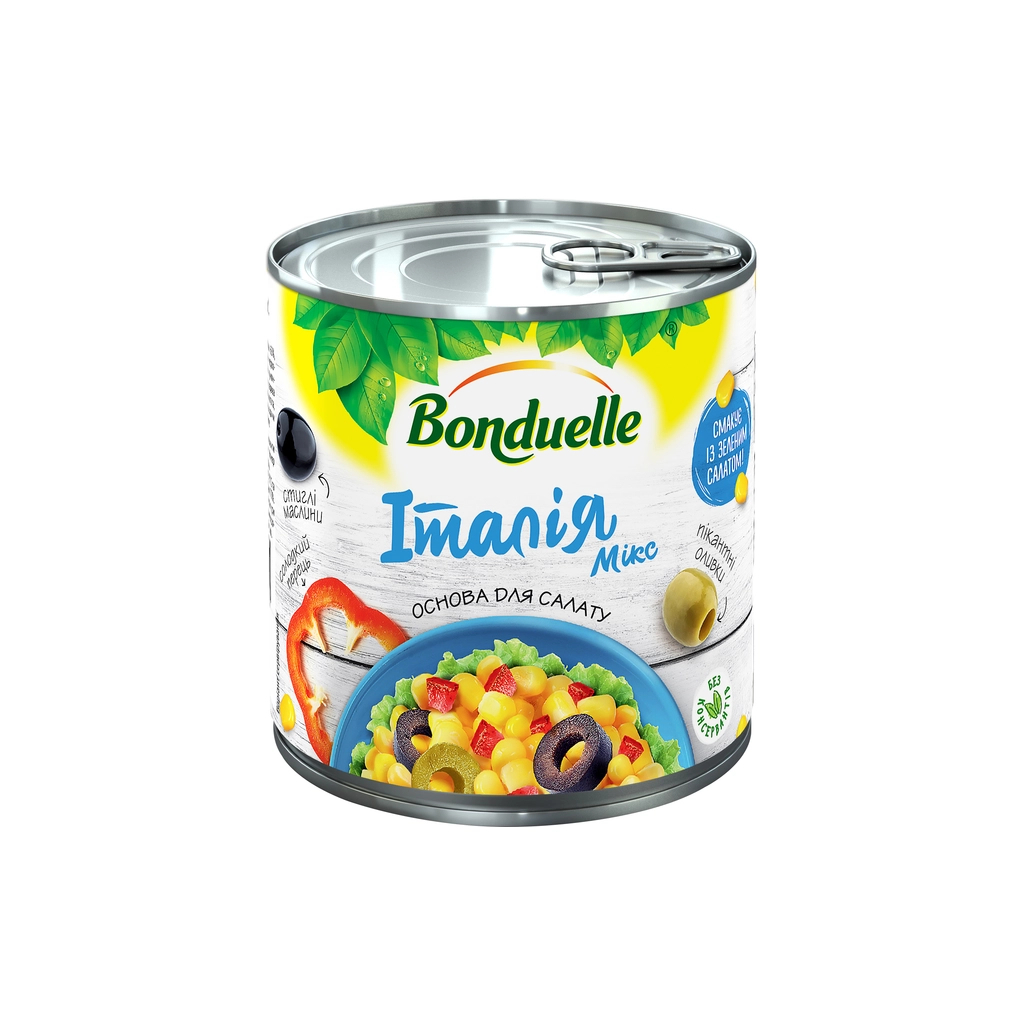 Овочева консервація Bonduelle Овочева суміш Італія Мікс 310 г (3083681068481) Овочева консервація Bonduelle Овочева суміш Італія Мікс 310 г (3083681068481)