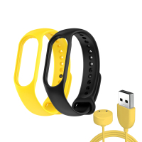 Ремінець до фітнес браслета Armorstandart комплект 3шт Xiaomi Mi Band 7/6/5 New Style Yellow (ARM77040)