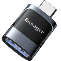 Перехідник OTG USB 3.0 AF to USB-C gray Essager (EZJAC-XL01)