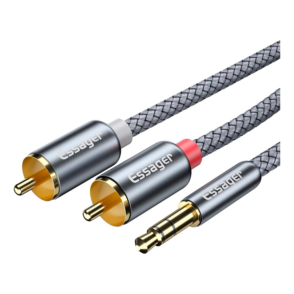 Кабель мультимедійний 3.5mm M to 2xRCA M 5.0m Essager (EYPZJ-MYD0H)