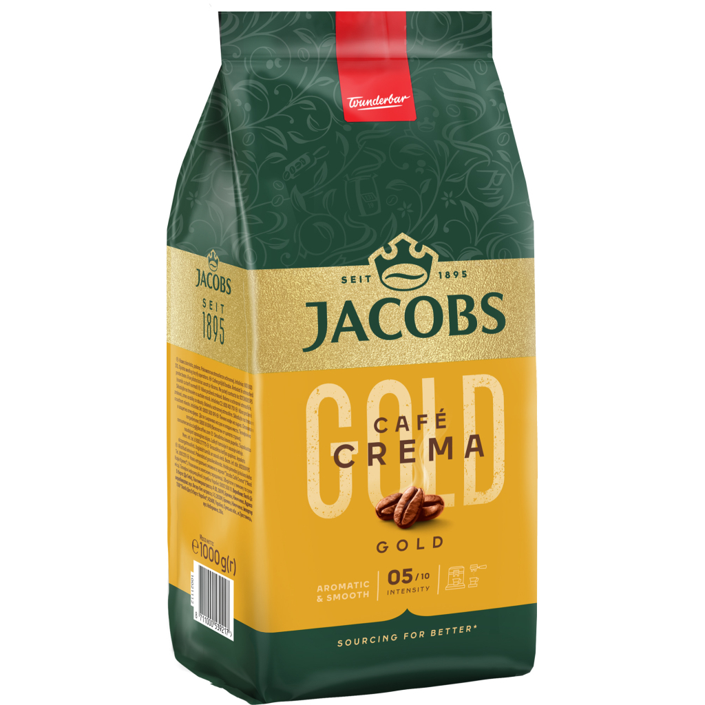 Кава Jacobs Crema Gold в зернах 1 кг (8711000539217)