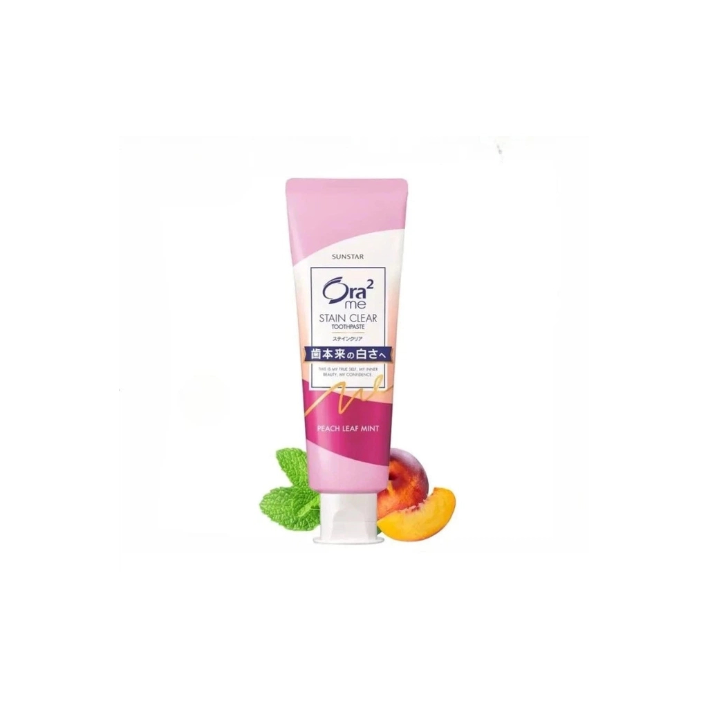 Зубна паста Sunstar Ora2 ME Stain Clear Paste Peach Leaf Mint Персик і м'ята 130 г (4901616011014)