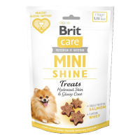 Ласощі для собак Brit Care Mini Treats Shine для малих порід для блискучої шерсті лосось 50 г (8595602578566)