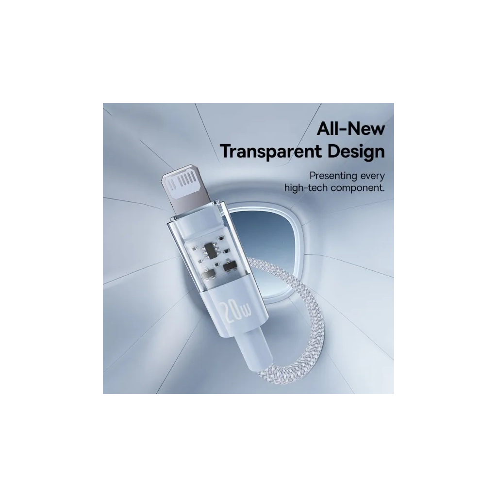 Дата кабель USB-C to Lightning 1.0m 20W Gem Fast-Charging blue Baseus (P10373001311-00)