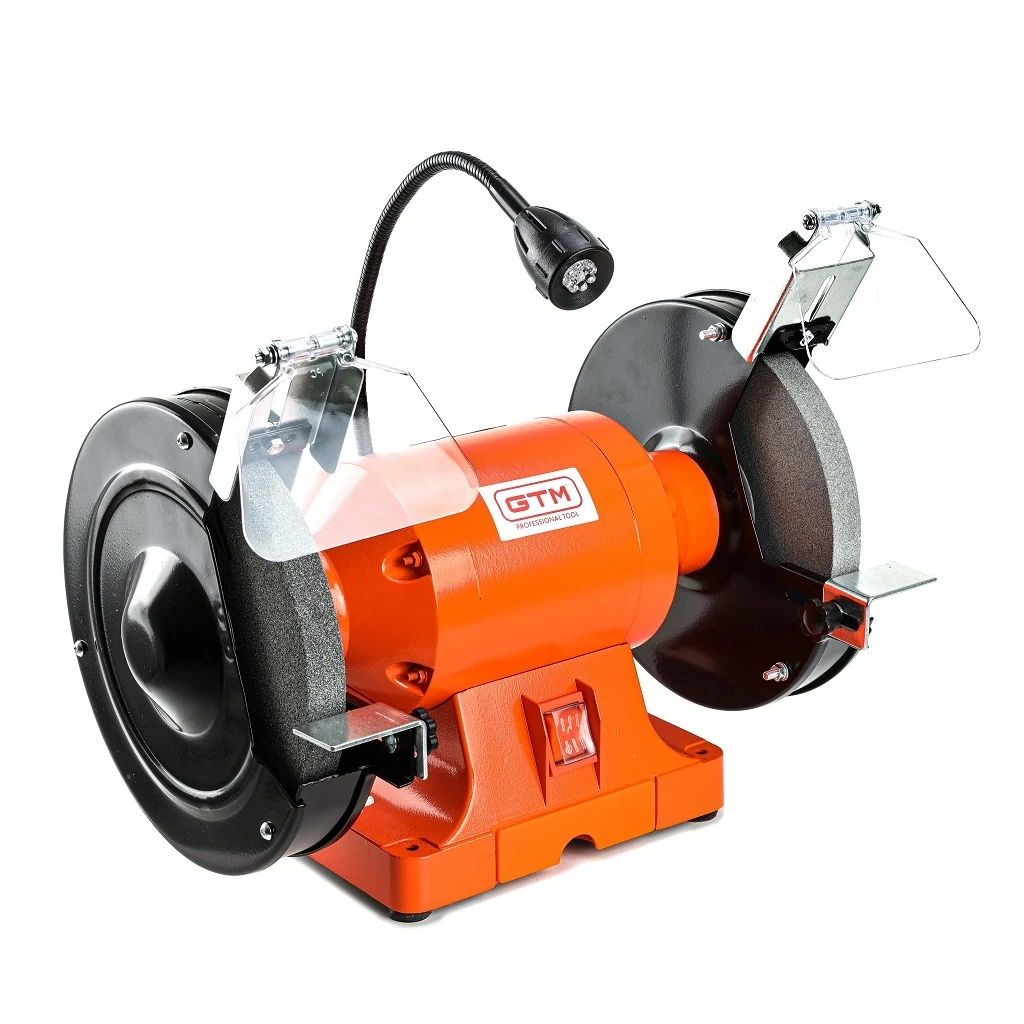 Точильний верстат GTM 200мм 400Вт 230В з підсвіткою MD3220AL-1 200*20*16 (MD3220AL-1)