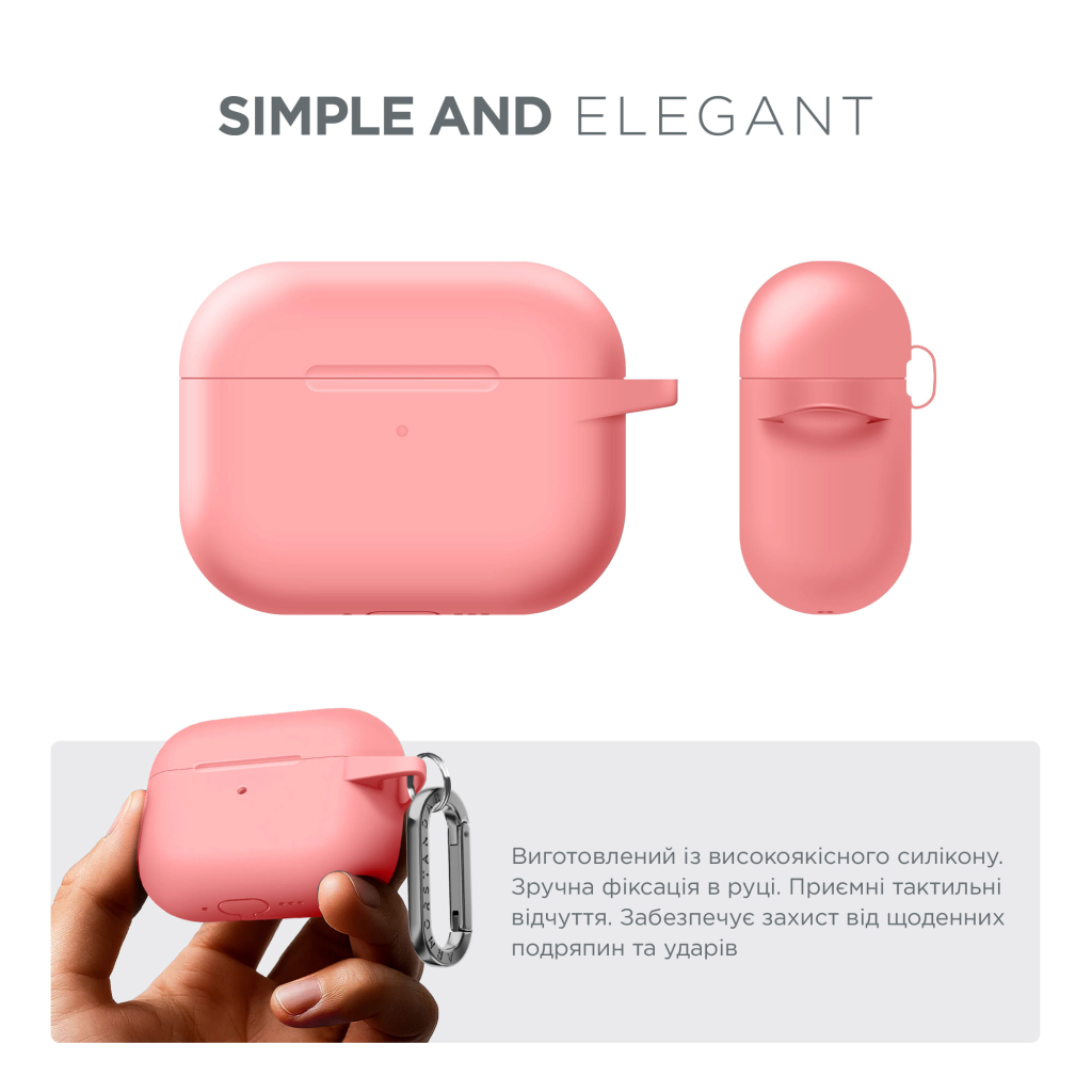 Чохол для навушників Armorstandart Hang Case For Apple AirPods Pro 3 Pink (ARM88280) Чохол для навушників Armorstandart Hang Case For Apple AirPods Pro 3 Pink (ARM88280)