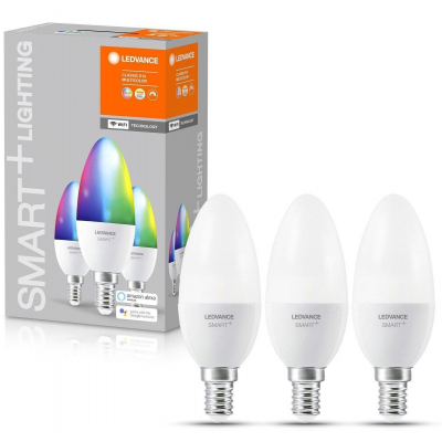 Розумна лампочка Osram LEDSMART+ WiFi B40 5W (470Lm) 2700-6500K + RGB E14 (4058075485938)