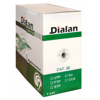Кабель мережевий Dialan FTP 305м cat.6 КПВЭ 4*2*0,54 [СU] ПВХ, OEM (DL305PVCFTP-4pCT6)