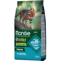 Dry food for cats Monge Cat Bwild GR.FREE with tuna taste 1.5 kg (8009470012089)