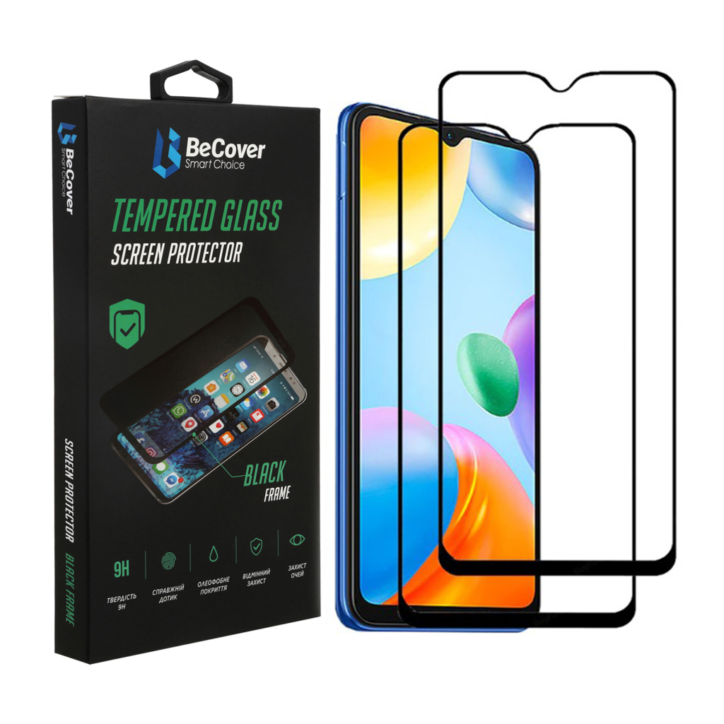 Скло захисне BeCover Xiaomi Redmi 10C/12С Black (707451) Скло захисне BeCover Xiaomi Redmi 10C/12С Black (707451)