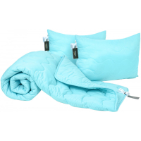 MirSon blanket BamBoo set #1685 Eco Light Blue Blanket 220x240 + 2 pillows (2200002655811)