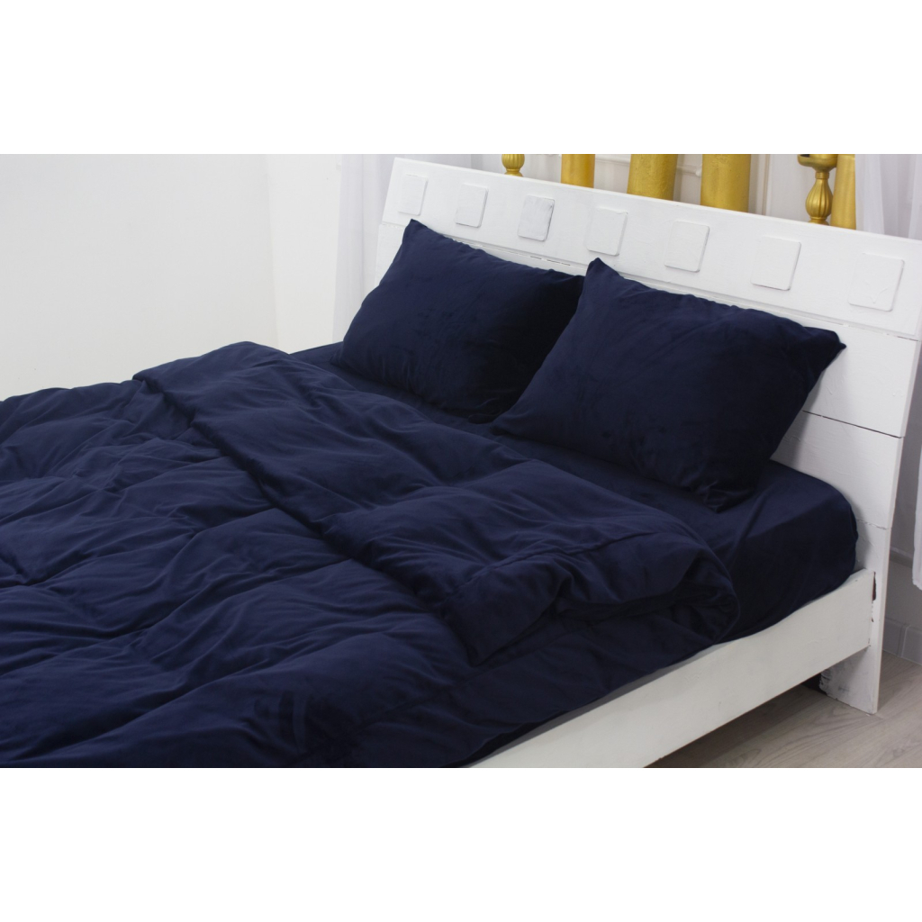 Постільна білизна MirSon Велюр Winter Frost 28-0006 Navy blue Velvet Дитячий (2200003998665)